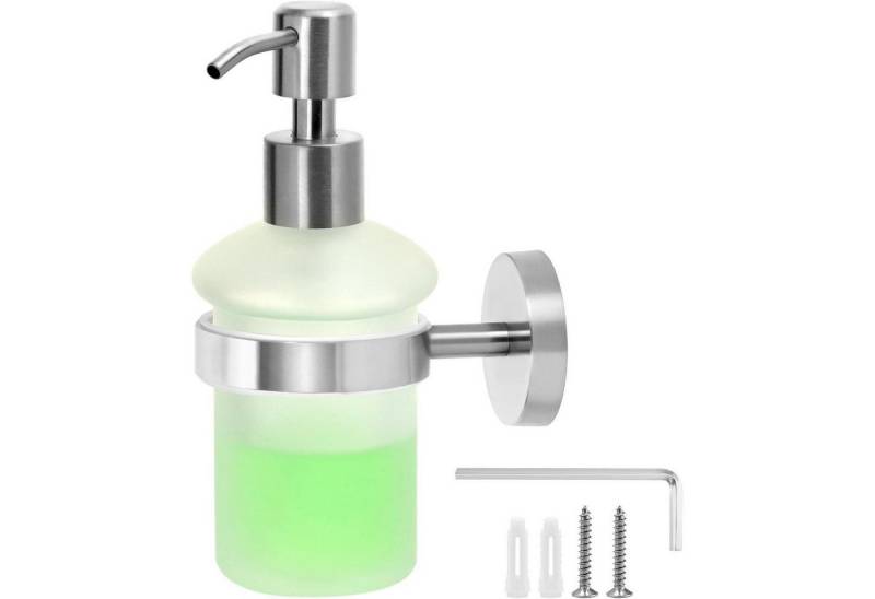 LuxusKollektion Glas Seifenspender Wandmontage Glas Edelstahl Duschgel Handseife Silber LuxusKollektion Glas Seifenspender Wandmontage Glas Edelstahl Duschgel Handseife Silber von LuxusKollektion