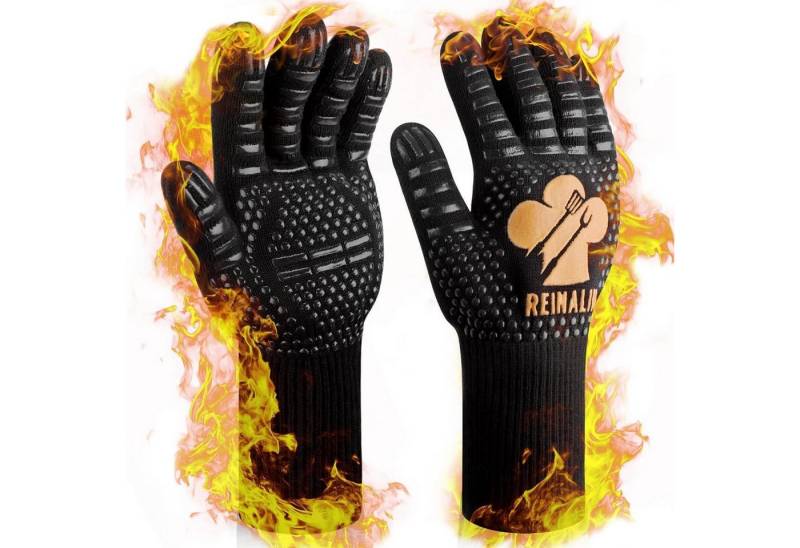 LuxusKollektion Grillbesteck-Set Feuerfeste Grillhandschuhe Hitzebeständig bis 800 Grad Grill Zubehör von LuxusKollektion