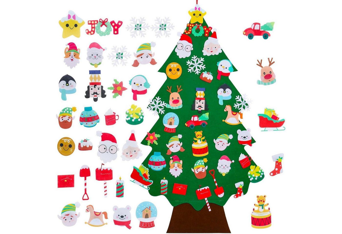 LuxusKollektion Hänge-Weihnachtsbaum Weihnachtsbaum Filz Kinder 2.8ft 34Pcs Klett DIY Wand Tür Type A LuxusKollektion Hänge-Weihnachtsbaum Weihnachtsbaum Filz Kinder 2.8ft 34Pcs Klett DIY Wand Tür Type A von LuxusKollektion
