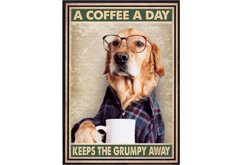 LuxusKollektion Hängedekoration Blechschild Retro 20x30cm Deko Geschenk Hundefreunde Hund auf Sofa LuxusKollektion Hängedekoration Blechschild Retro 20x30cm Deko Geschenk Hundefreunde Hund auf Sofa von LuxusKollektion