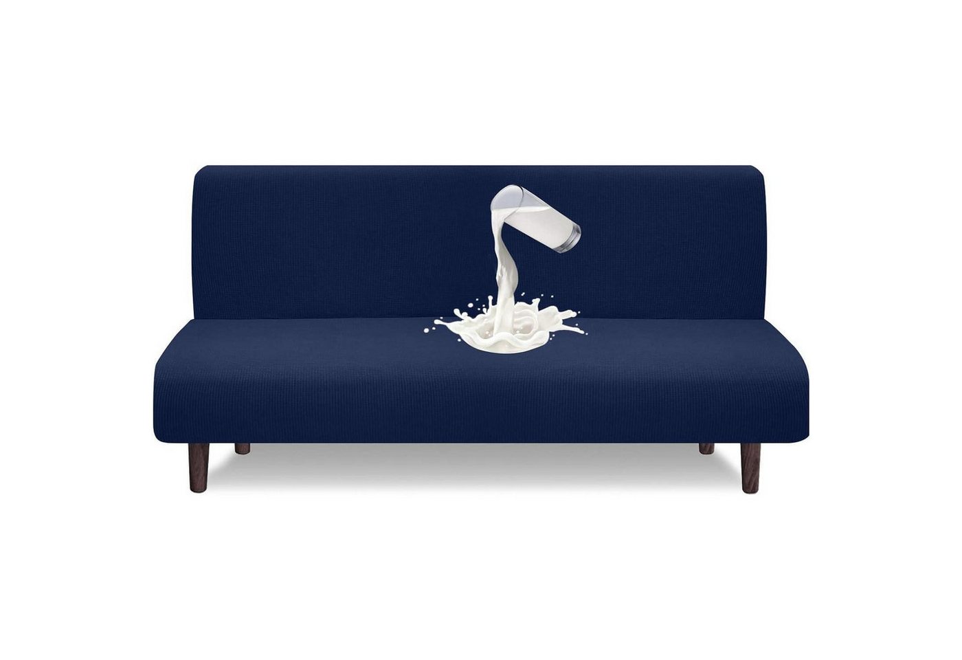 LuxusKollektion Hängedekoration Futon Bezug Armlose Wasserdicht Antirutsch Schlafsofa Marineblau von LuxusKollektion