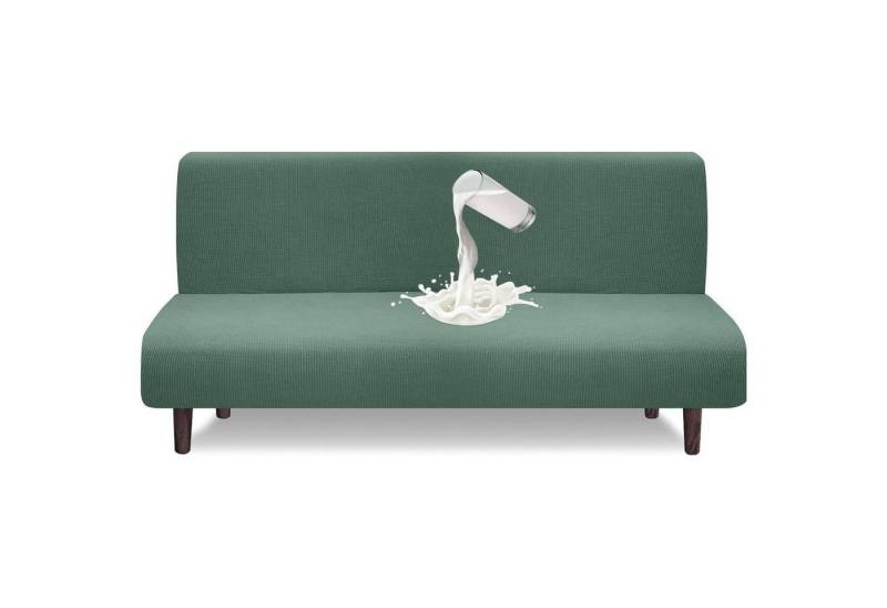 LuxusKollektion Hängedekoration Futonbezug Wasserdichte Armlose Schlafsofa Anti Rutsch Matchagrün von LuxusKollektion