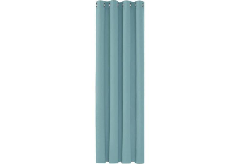 LuxusKollektion Hängedekoration Gardinen Blickdicht Ösen H183 x B132 cm (1er Pack) Himmelblau von LuxusKollektion