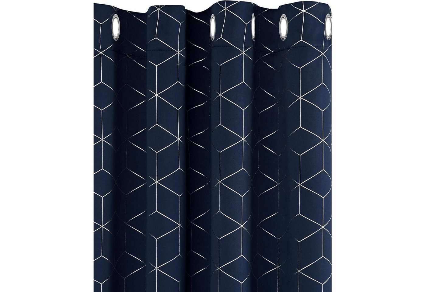 LuxusKollektion Hängedekoration Gardinen Blickdichte Kälteschutz H183 x B117 cm (2er Pack) Dunkelblau von LuxusKollektion