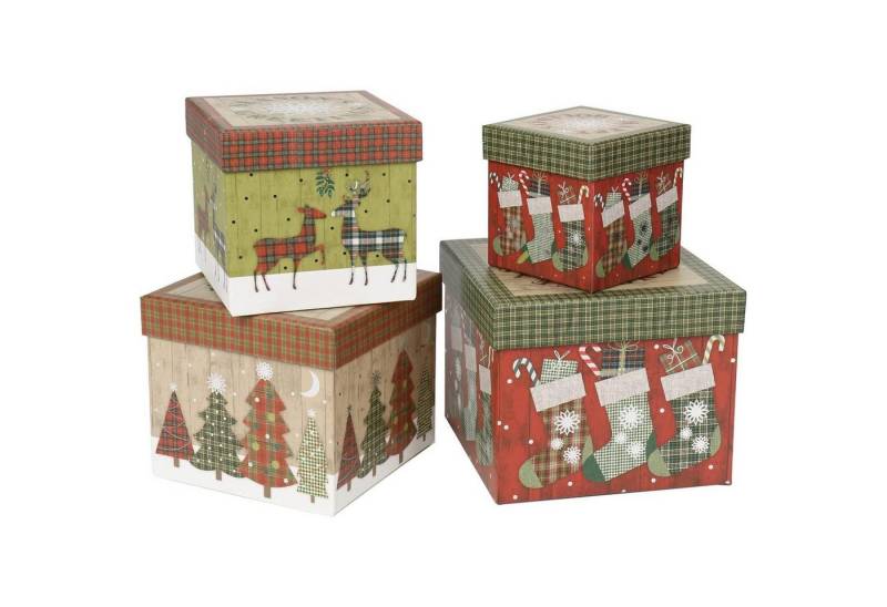 LuxusKollektion Hängedekoration Geschenkbox 4er Set Aufbewahrungsbox Weihnachtsgeschenkbox Typ-1 LuxusKollektion Hängedekoration Geschenkbox 4er Set Aufbewahrungsbox Weihnachtsgeschenkbox Typ-1 von LuxusKollektion