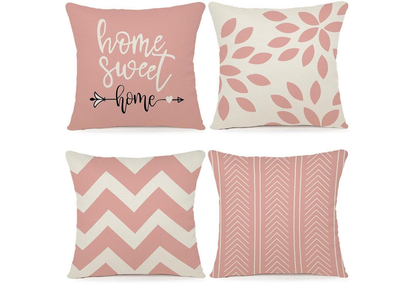 LuxusKollektion Hängedekoration Kissenbezug 40x40 4er Leinen Dekokissen Rosa-1 40 x 40 cm 4 Stück LuxusKollektion Hängedekoration Kissenbezug 40x40 4er Leinen Dekokissen Rosa-1 40 x 40 cm 4 Stück von LuxusKollektion