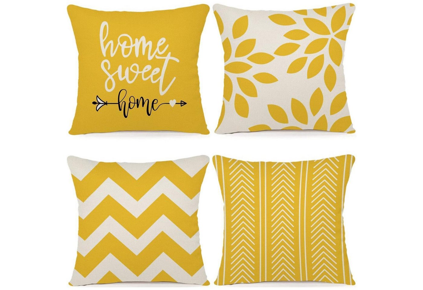 LuxusKollektion Hängedekoration Kissenbezug 60x60 4er Set Leinen Dekokissen Gelb 60 x 60 cm 4 Stück LuxusKollektion Hängedekoration Kissenbezug 60x60 4er Set Leinen Dekokissen Gelb 60 x 60 cm 4 Stück von LuxusKollektion