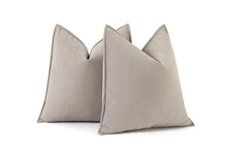 LuxusKollektion Hängedekoration Kissenbezug Chenille Kissenhülle Sofakissen Grau 50 x 50 cm 2 Stück von LuxusKollektion