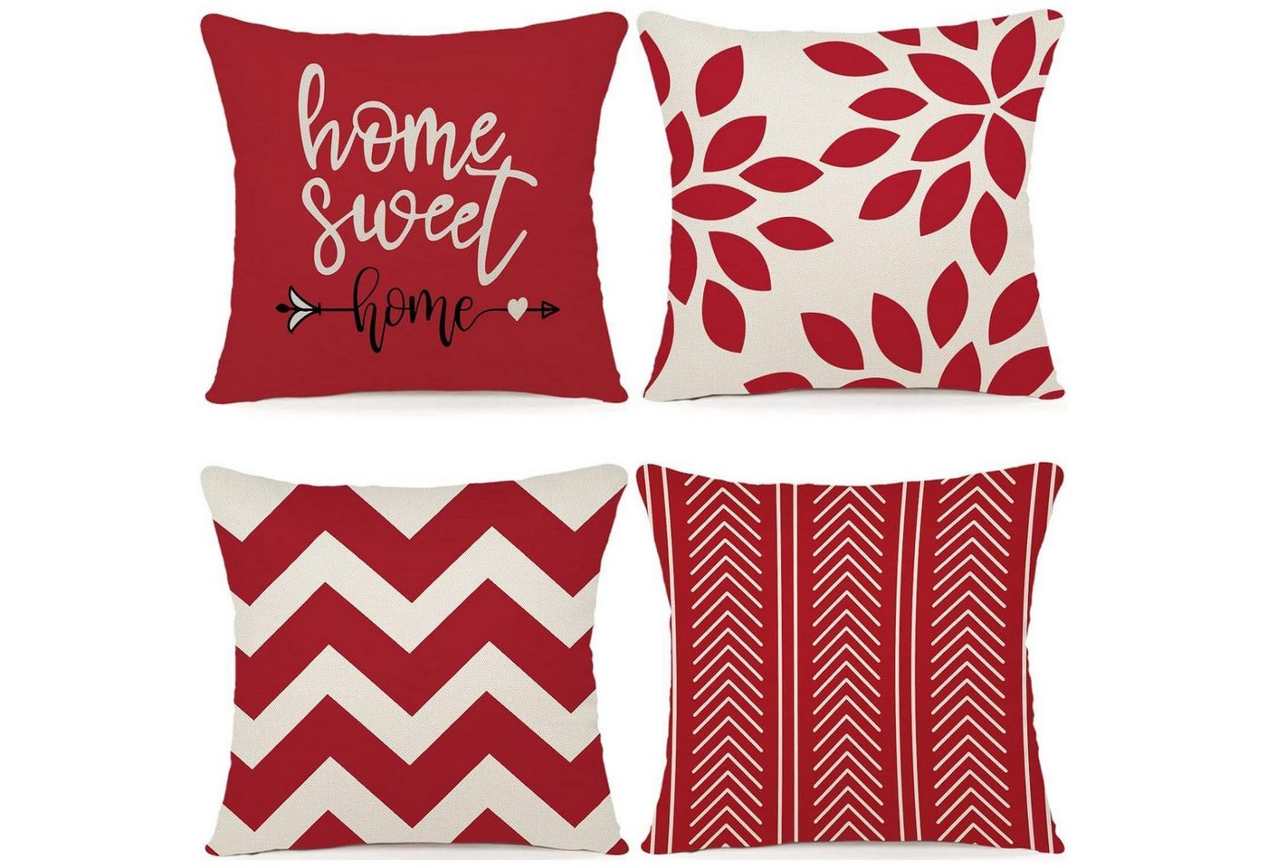 LuxusKollektion Hängedekoration Kissenbezug Leinen Dekokissen Outdoor Sofa Bett Rot 50 x 50 cm 4 Stück LuxusKollektion Hängedekoration Kissenbezug Leinen Dekokissen Outdoor Sofa Bett Rot 50 x 50 cm 4 Stück von LuxusKollektion