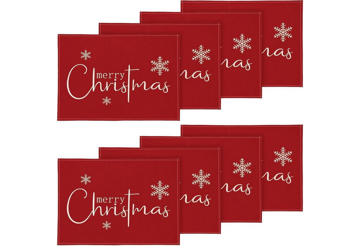 LuxusKollektion Hängedekoration Platzset Weihnachten 8er abwaschbar rot C004 30 x 45 cm, 8 Stück LuxusKollektion Hängedekoration Platzset Weihnachten 8er abwaschbar rot C004 30 x 45 cm, 8 Stück von LuxusKollektion