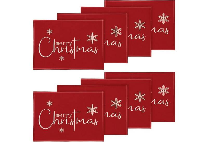 LuxusKollektion Hängedekoration Platzset Weihnachten 8er abwaschbar rot C004 30 x 45 cm, 8 Stück LuxusKollektion Hängedekoration Platzset Weihnachten 8er abwaschbar rot C004 30 x 45 cm, 8 Stück von LuxusKollektion
