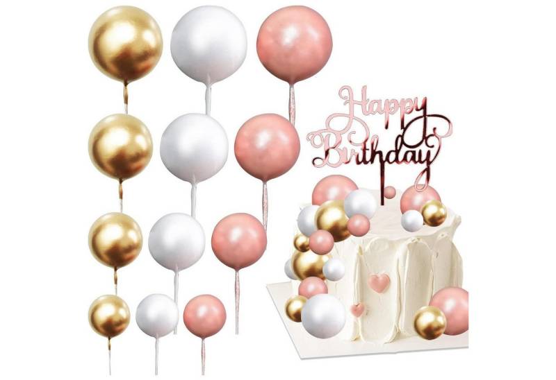 LuxusKollektion Hängedekoration Schaumkugeln Cupcake Topper Happy Birthday Rosegold Tortendeko Kugeln LuxusKollektion Hängedekoration Schaumkugeln Cupcake Topper Happy Birthday Rosegold Tortendeko Kugeln von LuxusKollektion