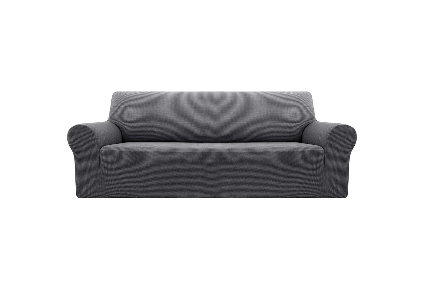 LuxusKollektion Hängedekoration Sofabezug 3 Sitzer dehnbar Jacquard Armlehnen grau 185x83x89 CM Grau von LuxusKollektion