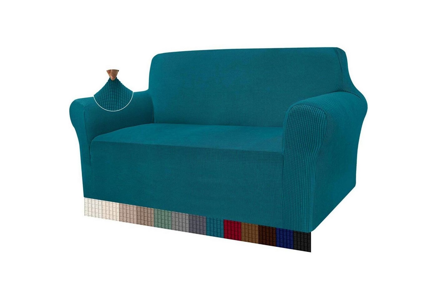 LuxusKollektion Hängedekoration Sofabezug Jacquard Elastisch Sofahusse Hunde 2 Sitzer Blaugrün LuxusKollektion Hängedekoration Sofabezug Jacquard Elastisch Sofahusse Hunde 2 Sitzer Blaugrün von LuxusKollektion