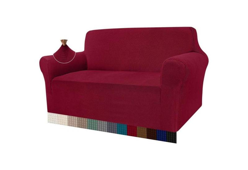 LuxusKollektion Hängedekoration Sofabezug Stretch Jacquard Sofahusse Hunde Haustiere 2 Sitzer Weinrot LuxusKollektion Hängedekoration Sofabezug Stretch Jacquard Sofahusse Hunde Haustiere 2 Sitzer Weinrot von LuxusKollektion