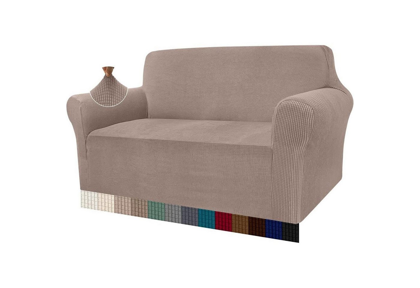 LuxusKollektion Hängedekoration Sofabezug Stretch Jacquard Wohnzimmer Hunde Haustiere 2 Sitzer Sand LuxusKollektion Hängedekoration Sofabezug Stretch Jacquard Wohnzimmer Hunde Haustiere 2 Sitzer Sand von LuxusKollektion