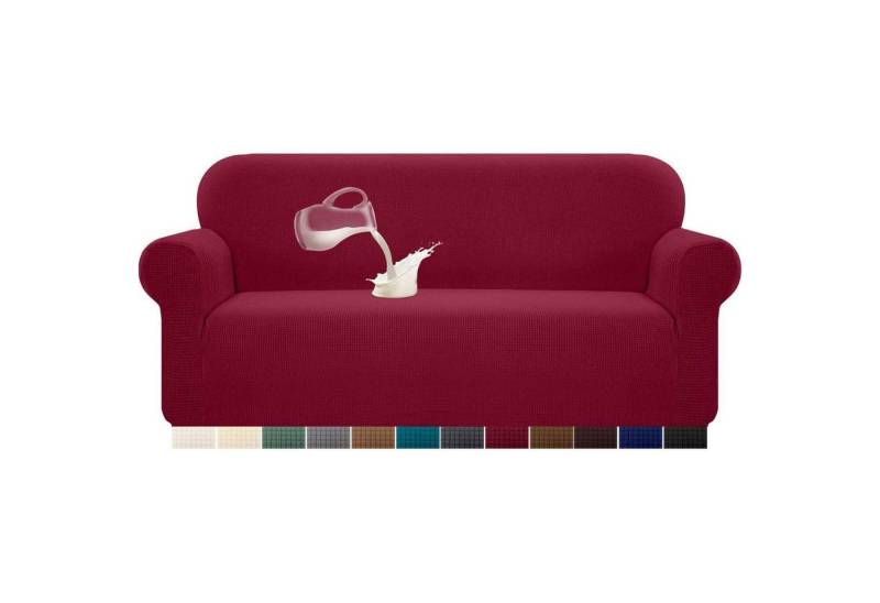 LuxusKollektion Hängedekoration Sofabezug Stretch Wasserdicht Jacquard Anti Rutsch 1 3 Sitzer Weinrot LuxusKollektion Hängedekoration Sofabezug Stretch Wasserdicht Jacquard Anti Rutsch 1 3 Sitzer Weinrot von LuxusKollektion