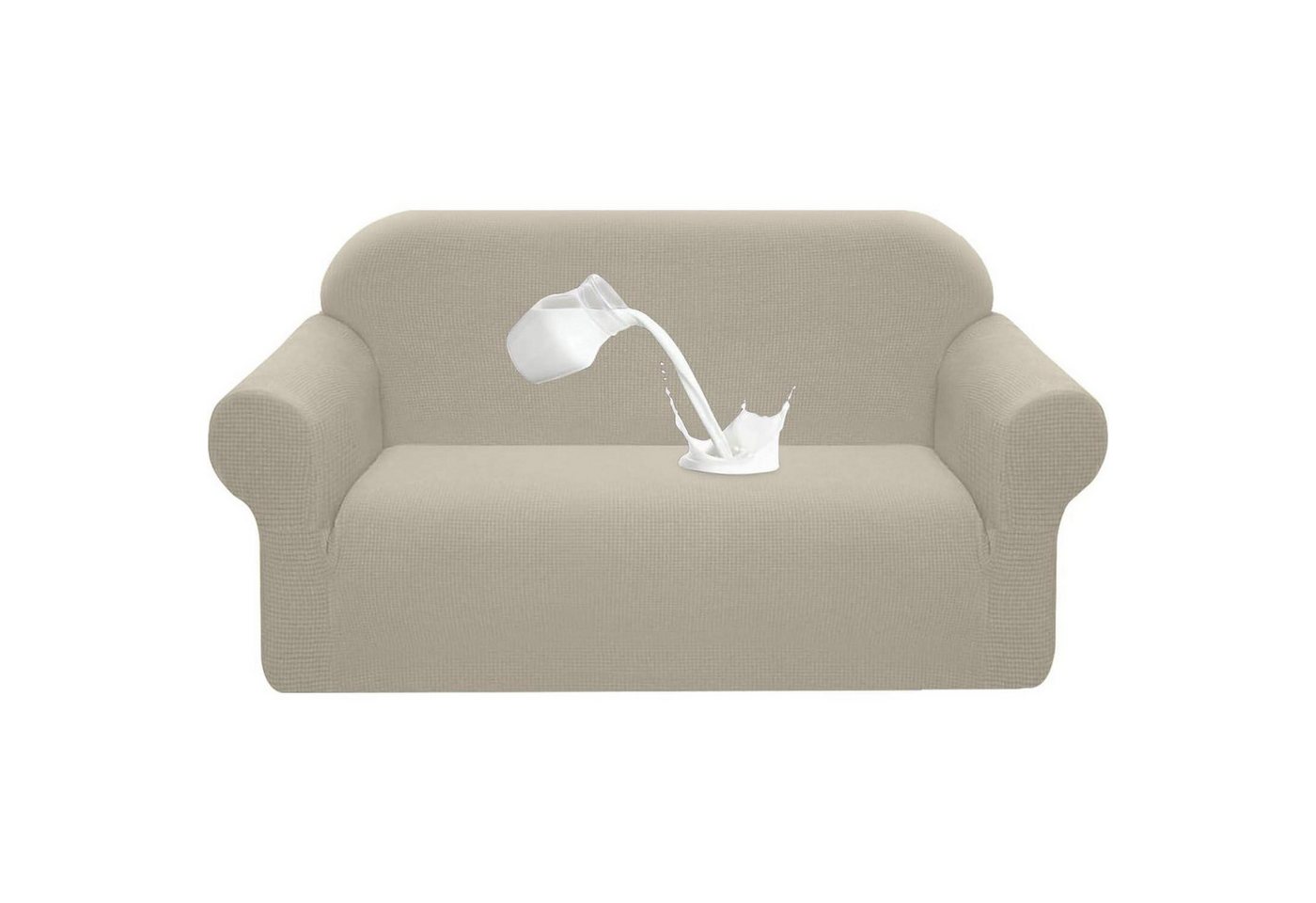 LuxusKollektion Hängedekoration Sofabezug Stretch Wasserdicht Sofahusse Spandex 2 Sitzer Sand LuxusKollektion Hängedekoration Sofabezug Stretch Wasserdicht Sofahusse Spandex 2 Sitzer Sand von LuxusKollektion