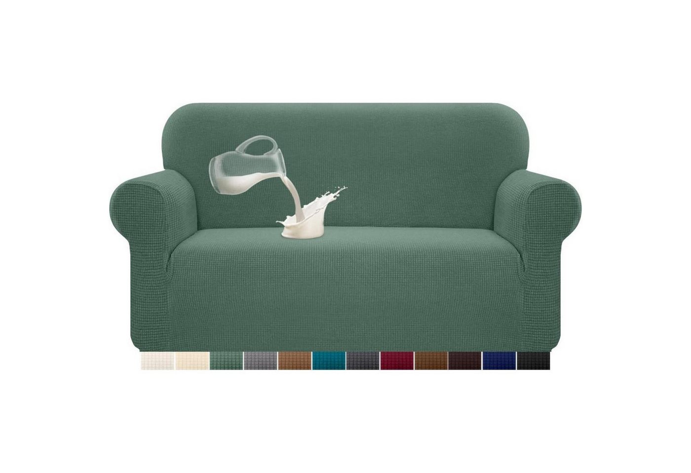 LuxusKollektion Hängedekoration Sofabezug Stretch Wasserdicht Spandex Jacquard 2 Sitzer Salbei LuxusKollektion Hängedekoration Sofabezug Stretch Wasserdicht Spandex Jacquard 2 Sitzer Salbei von LuxusKollektion