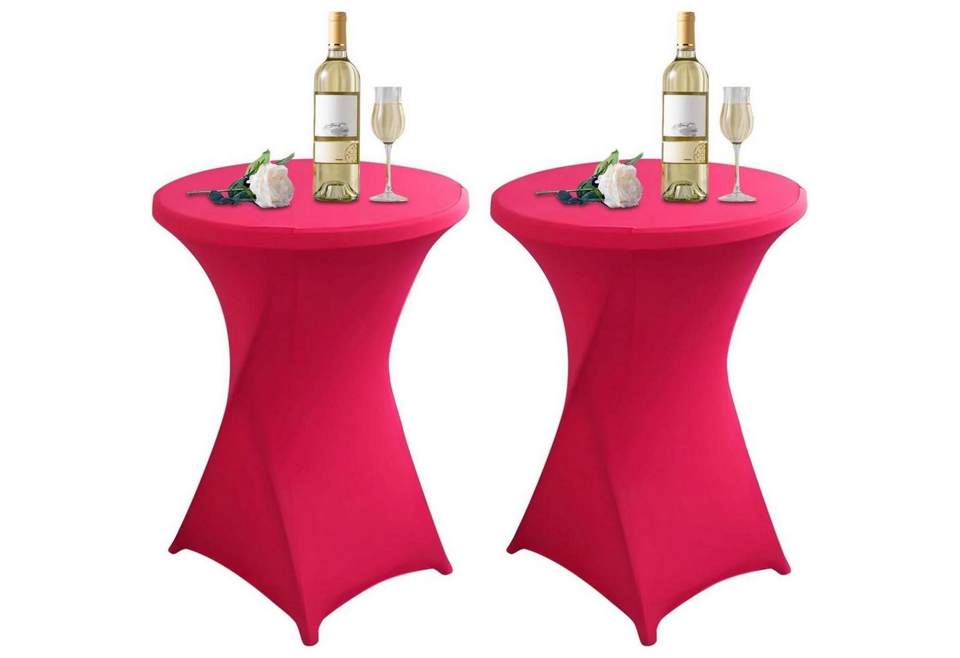 LuxusKollektion Hängedekoration Stehtischhusse rund 80-85 cm elastisch Stretch Rosenrot 2 Stück LuxusKollektion Hängedekoration Stehtischhusse rund 80-85 cm elastisch Stretch Rosenrot 2 Stück von LuxusKollektion