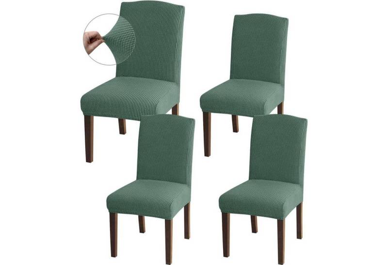 LuxusKollektion Hängedekoration Stuhlhussen Jacquard Dehnung Esszimmerstühle Set von 4 Matchagrün LuxusKollektion Hängedekoration Stuhlhussen Jacquard Dehnung Esszimmerstühle Set von 4 Matchagrün von LuxusKollektion