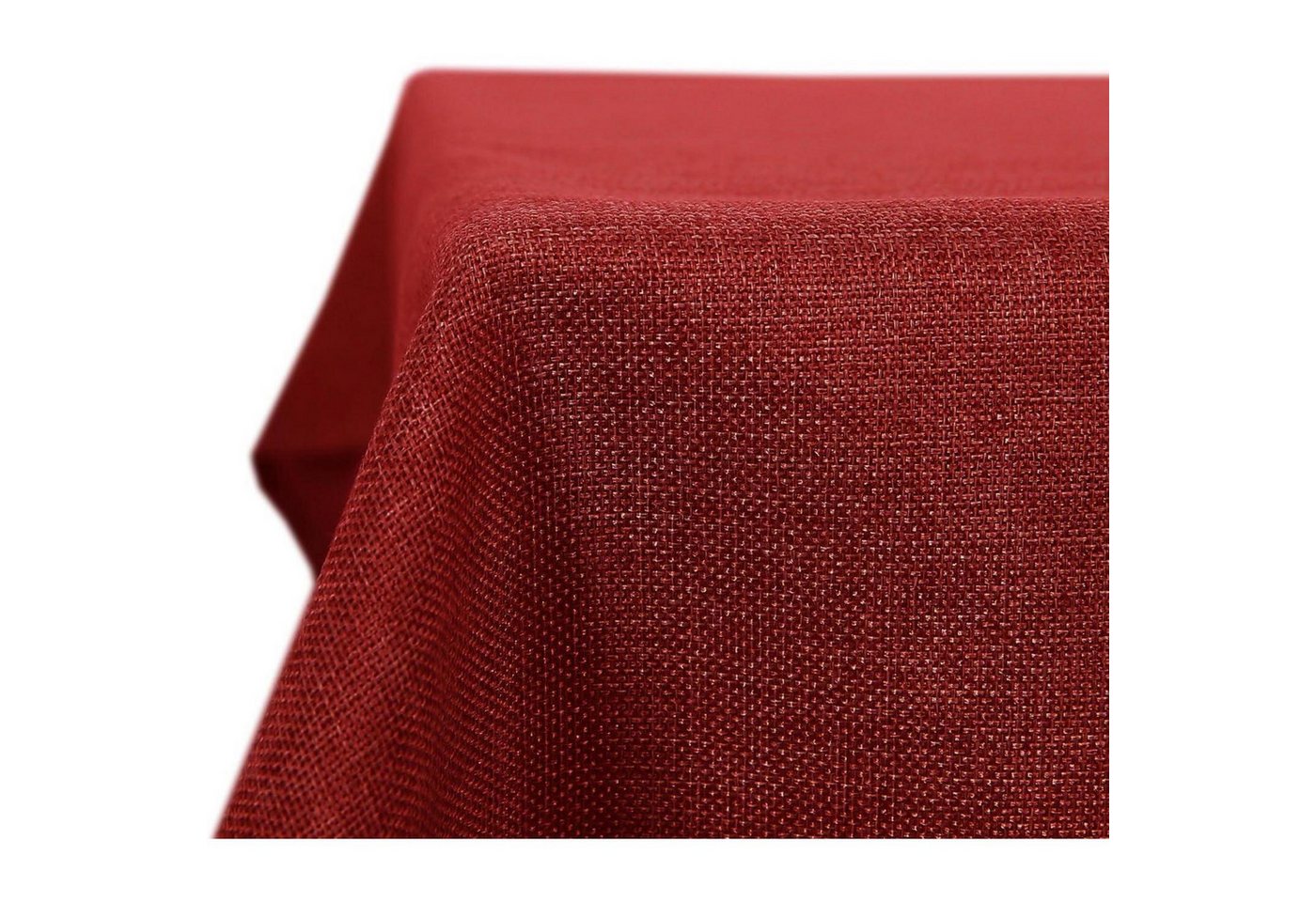 LuxusKollektion Hängedekoration Tischdecke Abwaschbar Leinenoptik 300 x 150 cm (Rechteckig) Rot von LuxusKollektion