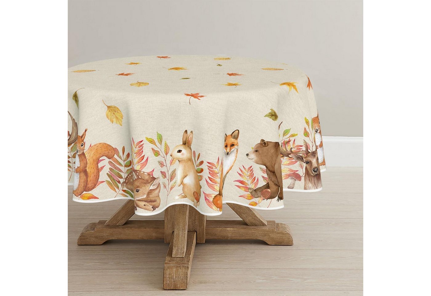LuxusKollektion Hängedekoration Tischdecke Herbst Blätter Eichhörnchen Fuchs Rund 140 cm Braun LuxusKollektion Hängedekoration Tischdecke Herbst Blätter Eichhörnchen Fuchs Rund 140 cm Braun von LuxusKollektion