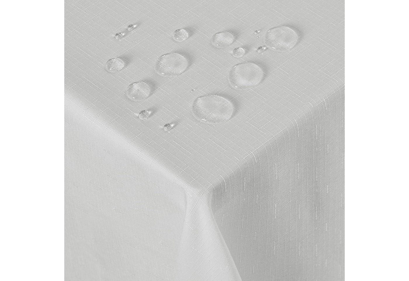 LuxusKollektion Hängedekoration Tischdecke Leinenoptik 280 x 130 cm Rechteckig Hellgrau von LuxusKollektion