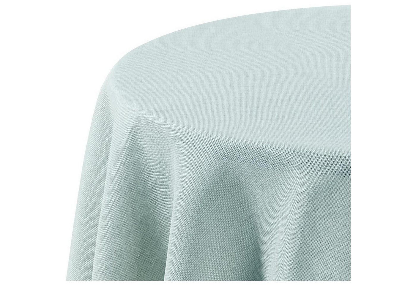 LuxusKollektion Hängedekoration Tischdecke wasserdicht abwaschbar Lotuseffekt 140 cm (Rund) Minzgrün von LuxusKollektion