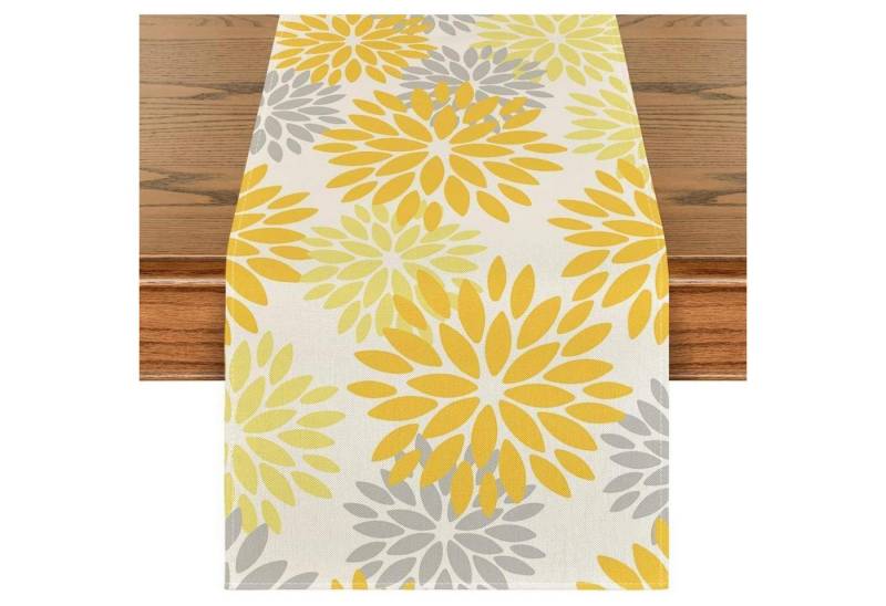 LuxusKollektion Hängedekoration Tischläufer Dahlien Blumen Gelb Sommer Küche Dekor 40 x 140 cm Gelb LuxusKollektion Hängedekoration Tischläufer Dahlien Blumen Gelb Sommer Küche Dekor 40 x 140 cm Gelb von LuxusKollektion