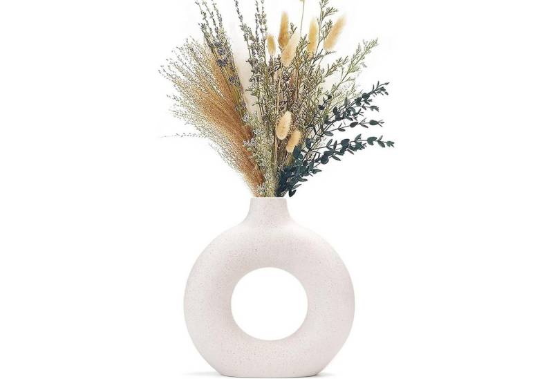 LuxusKollektion Hängedekoration Vasen Pampasgras Keramik Blumen Ornament Deko Büro S Beige von LuxusKollektion