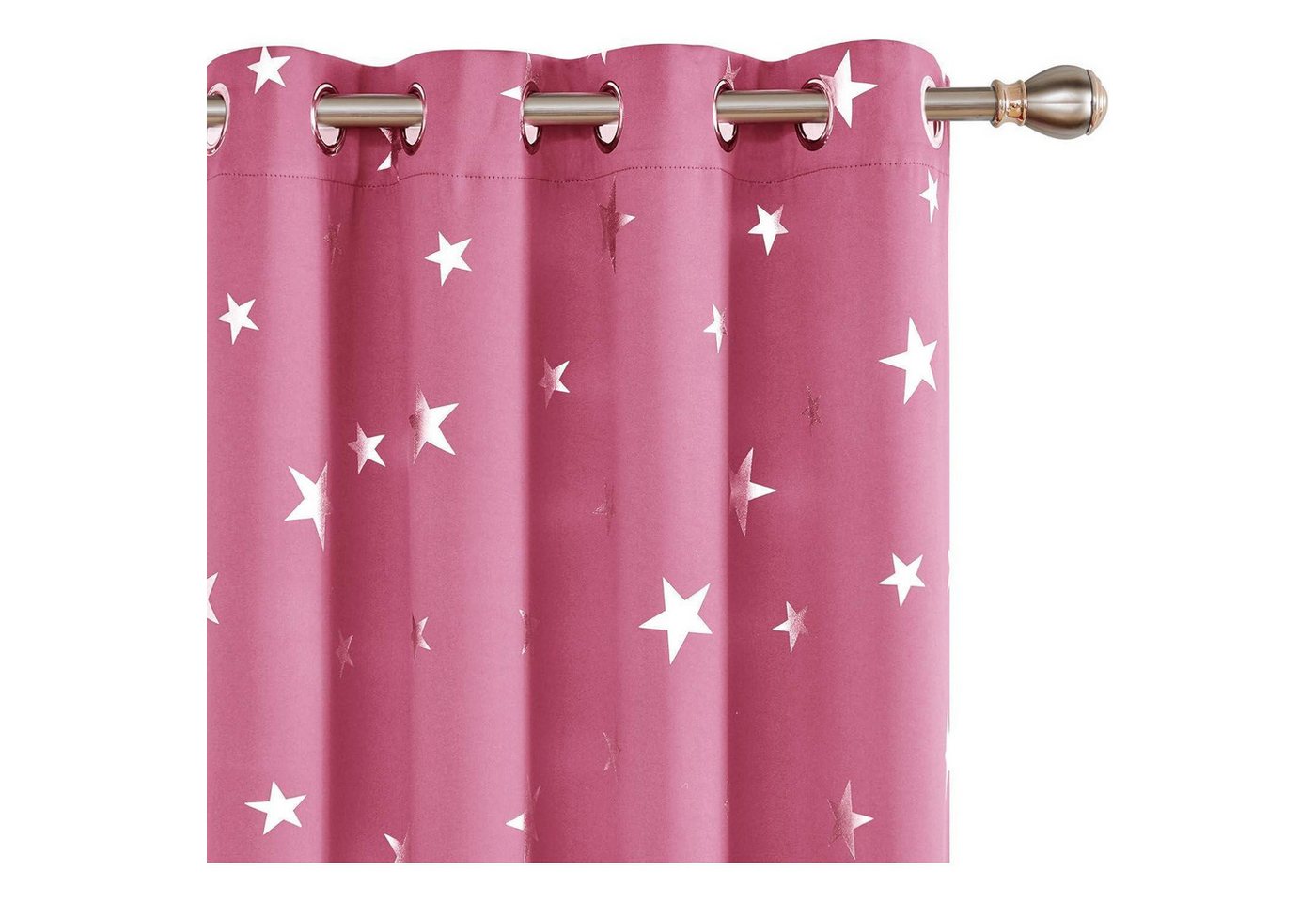 LuxusKollektion Hängedekoration Vorhänge Blickdichte Gardinen ExtraWarm H229 x B117 cm 2er Pack Rosa von LuxusKollektion