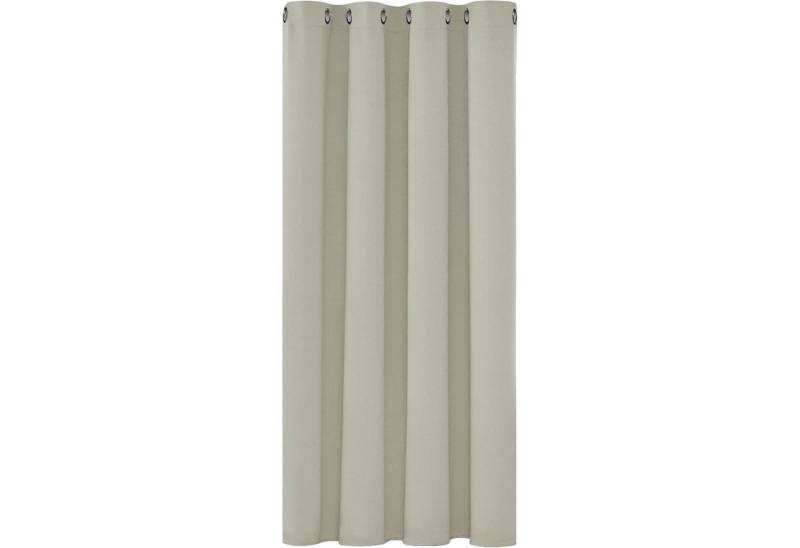 LuxusKollektion Hängedekoration Vorhang Blickdicht Ösen H138 x B132 cm 1er Pack Hellbeige von LuxusKollektion