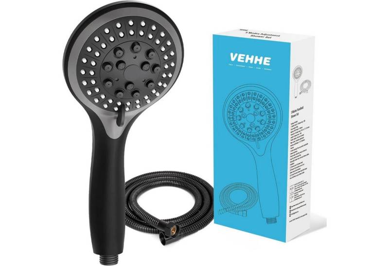 LuxusKollektion Handbrause Duschbrause mit 5 Strahlarten Schwarz, Handbrause Wassersparend mit LuxusKollektion Handbrause Duschbrause mit 5 Strahlarten Schwarz, Handbrause Wassersparend mit von LuxusKollektion