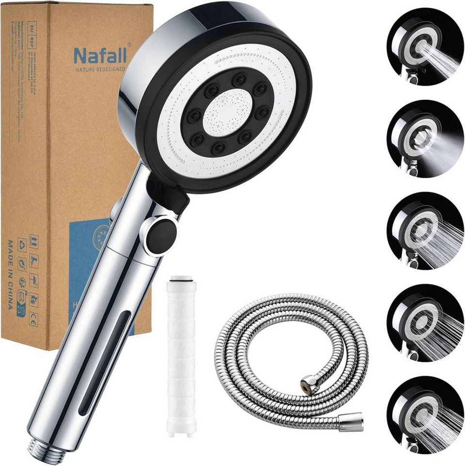 LuxusKollektion Handbrause Duschkopf Filter 5 Strahlarten Handbrause Chrom 1.5m Schlauch LuxusKollektion Handbrause Duschkopf Filter 5 Strahlarten Handbrause Chrom 1.5m Schlauch von LuxusKollektion