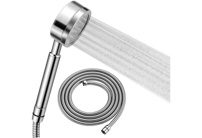 LuxusKollektion Handbrause Duschkopf Hochdruck 1,5m Schlauch Edelstahl Handbrause von LuxusKollektion