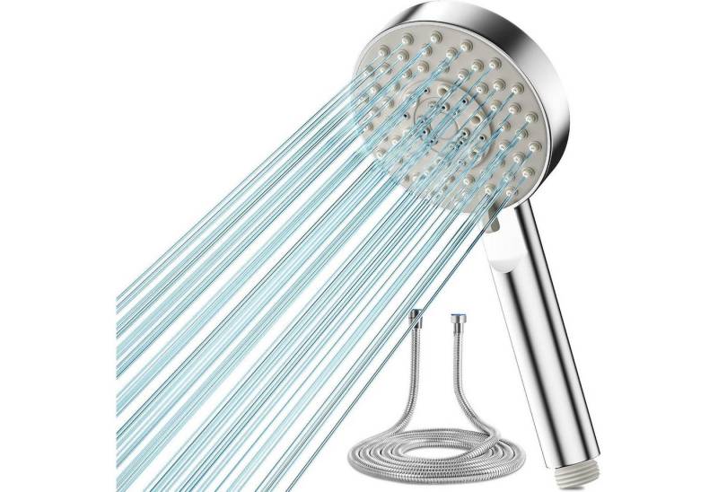 LuxusKollektion Handbrause Duschkopf Wassersparend mit Schlauch 2M 5 Strahlarten Hochdruck von LuxusKollektion