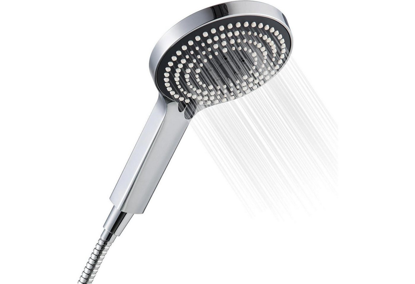 LuxusKollektion Handbrause Duschkopf mit Schlauch 1,6m 6 Strahlarten Wassersparend Chrom von LuxusKollektion