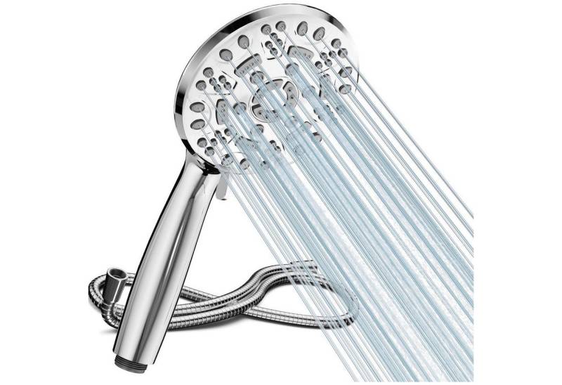 LuxusKollektion Handbrause Duschkopf mit Schlauch Handbrause Wassersparend 8 Strahlarten von LuxusKollektion