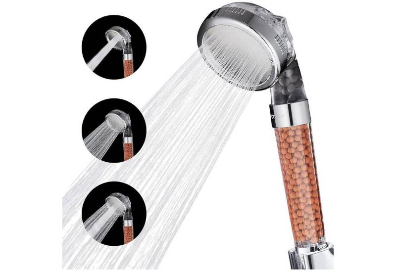 LuxusKollektion Handbrause Hochdruck Duschkopf mit Filtration und 3 Auslassmodi, wassersparend von LuxusKollektion