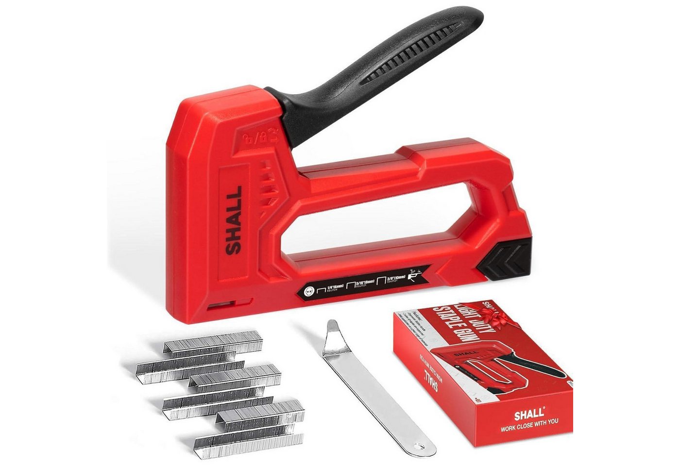 LuxusKollektion Handheftpistole Heftpistole Polster Tacker Holz Heftklammern JT21 1600 DIY rosso von LuxusKollektion