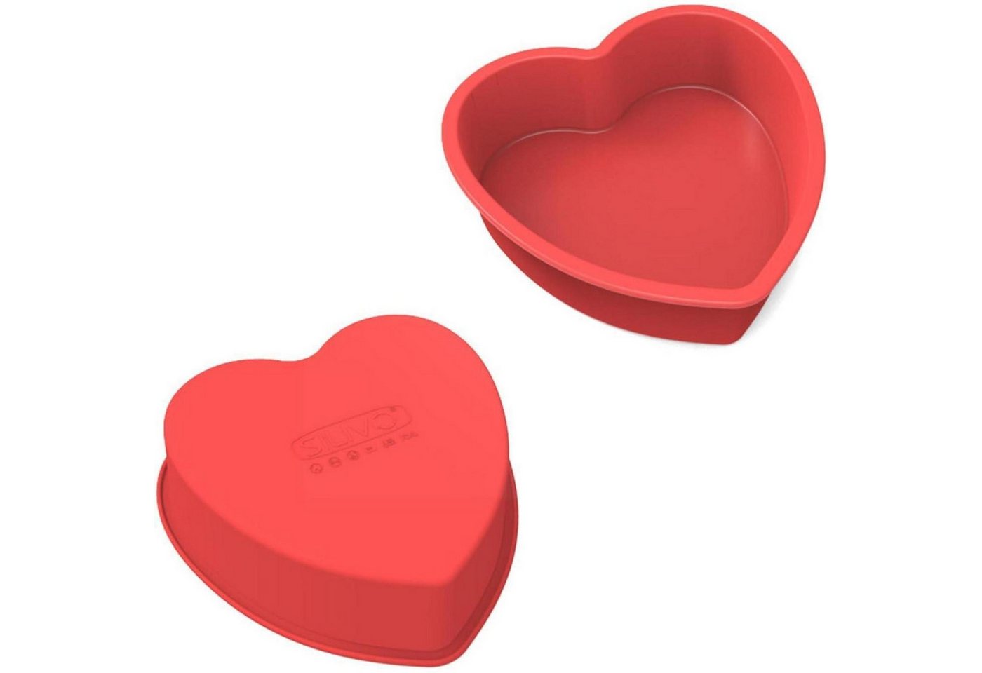 LuxusKollektion Herzkuchenform Backform Herz Silikon 15cm 2 Stück Antihaft 15cm Herzbackform x2 von LuxusKollektion