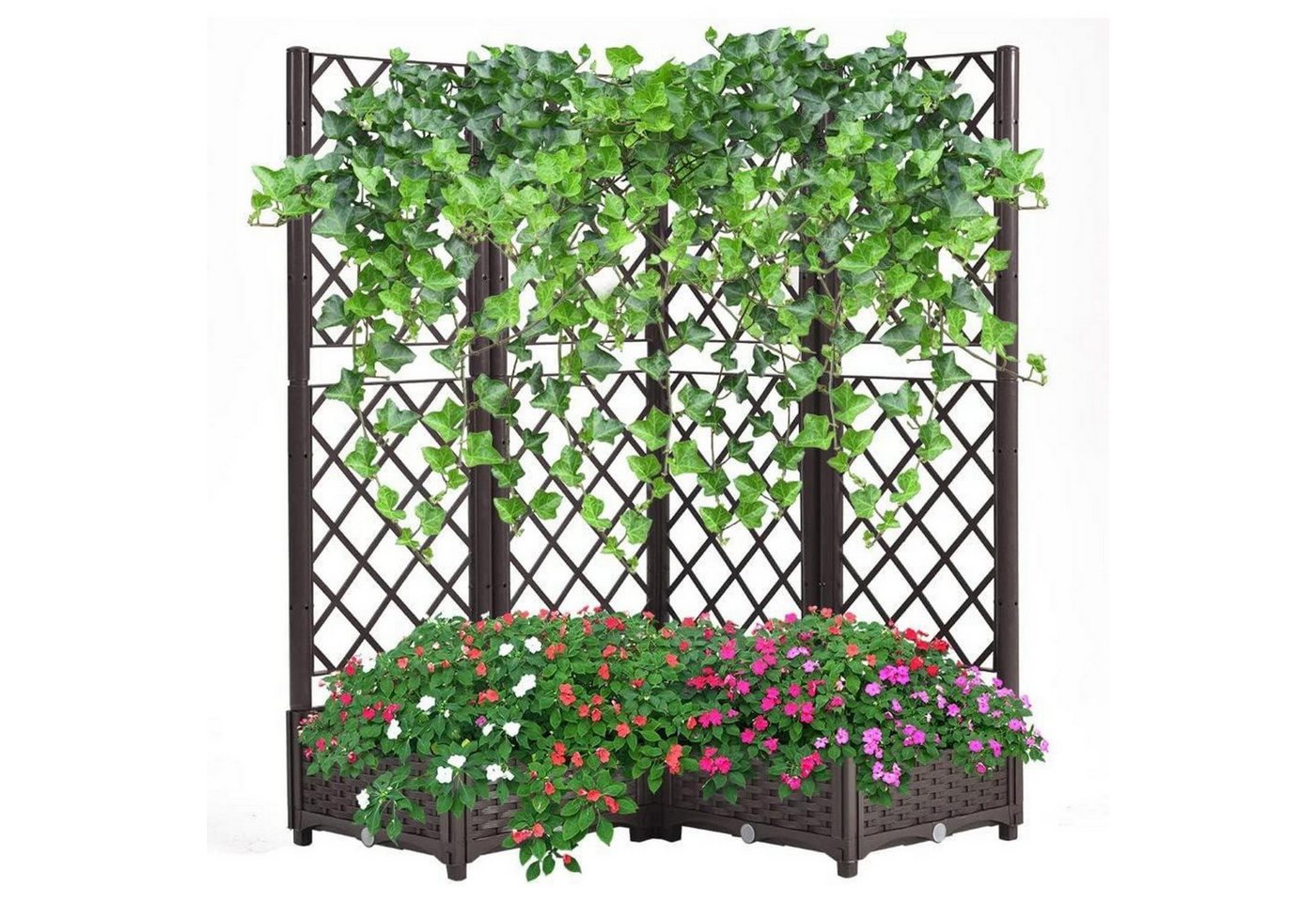 LuxusKollektion Hochbeet Hochbeet Rankgitter Selbstbewässerung Pflanzkasten 113x40x136cm Braun LuxusKollektion Hochbeet Hochbeet Rankgitter Selbstbewässerung Pflanzkasten 113x40x136cm Braun von LuxusKollektion