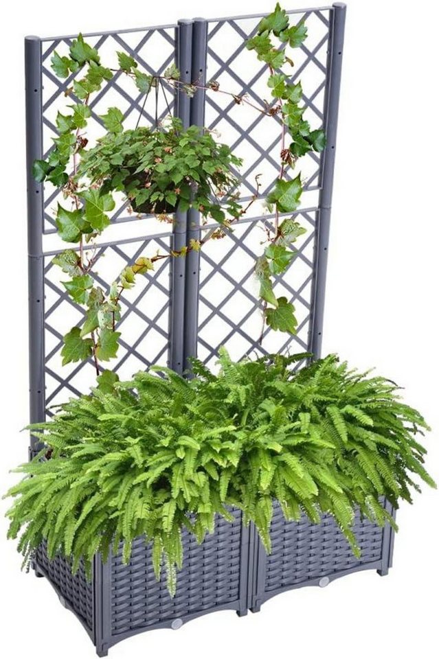 LuxusKollektion Hochbeet Rankkasten Hochbeet Pflanzgefäß mit Rankgitter 2 große Pflanzgefäße LuxusKollektion Hochbeet Rankkasten Hochbeet Pflanzgefäß mit Rankgitter 2 große Pflanzgefäße von LuxusKollektion