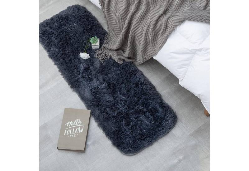 LuxusKollektion Hochflor-Läufer Teppich Schlafzimmer Hochflor rutschfest waschbar Grau 40x120CM LuxusKollektion Hochflor-Läufer Teppich Schlafzimmer Hochflor rutschfest waschbar Grau 40x120CM von LuxusKollektion