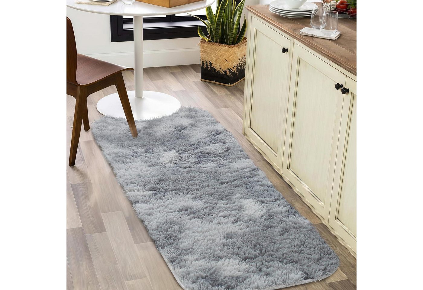 LuxusKollektion Hochflor-Läufer Teppich Shaggy Hochflor Wohnzimmer Grau 40 x B-hellgrau 40 x 120 cm LuxusKollektion Hochflor-Läufer Teppich Shaggy Hochflor Wohnzimmer Grau 40 x B-hellgrau 40 x 120 cm von LuxusKollektion