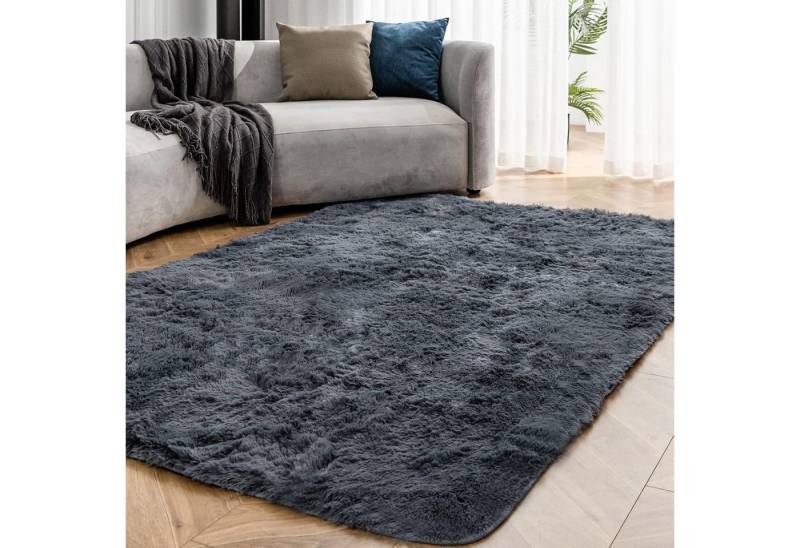 OMERAI Hochflor-Teppich Hochflor Shaggy Teppich Grau 90x150cm Schlafzimmer Wohnzimmer Carpet von OMERAI