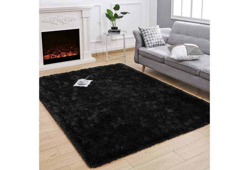 LuxusKollektion Hochflor-Teppich Teppich Hochflor Shaggy Flauschig Wohnzimmer Schwarz 120 x 160 cm LuxusKollektion Hochflor-Teppich Teppich Hochflor Shaggy Flauschig Wohnzimmer Schwarz 120 x 160 cm von LuxusKollektion