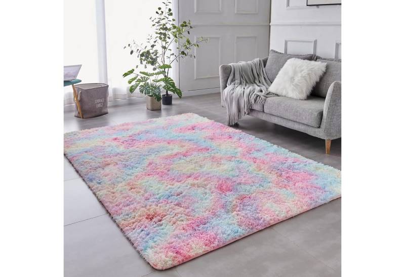 LuxusKollektion Hochflor-Teppich Teppich Hochflor Shaggy Wohnzimmer Flauschig Regenbogen 200 x 300 cm LuxusKollektion Hochflor-Teppich Teppich Hochflor Shaggy Wohnzimmer Flauschig Regenbogen 200 x 300 cm von LuxusKollektion