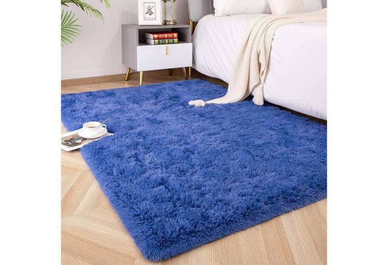 LuxusKollektion Hochflor-Teppich Teppich Hochflor Shaggy Wohnzimmer Schlafzimmer Blau 80 x 150 cm LuxusKollektion Hochflor-Teppich Teppich Hochflor Shaggy Wohnzimmer Schlafzimmer Blau 80 x 150 cm von LuxusKollektion